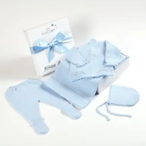 Meli | Baby Boys Blue Layette Set (4) Babykids_Bebe-Sweeny