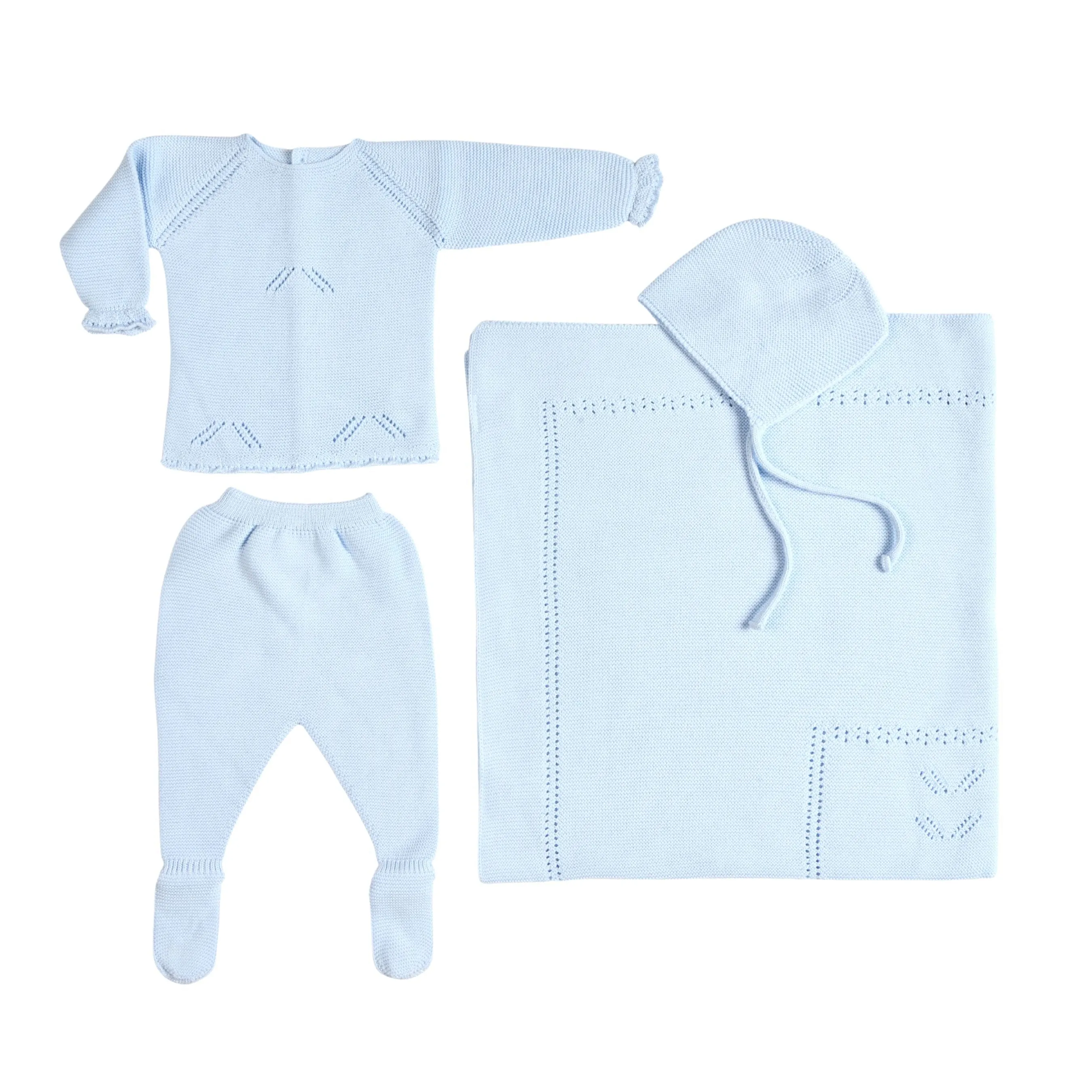Meli | Baby Boys Blue Layette Set (4) Babykids_Bebe-Sweeny