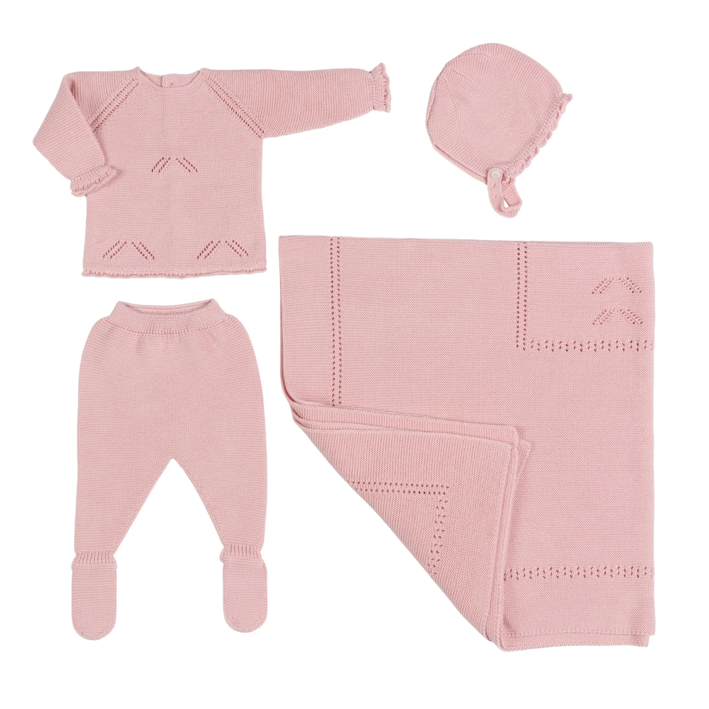 Meli | Baby Girls Pink Layette Set (4) Babykids_Bebe-Sweeny