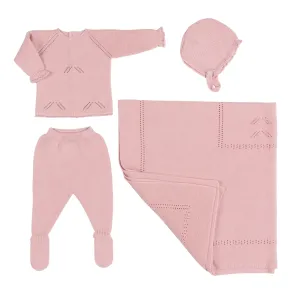 Meli | Baby Girls Pink Layette Set (4) Babykids_Bebe-Sweeny