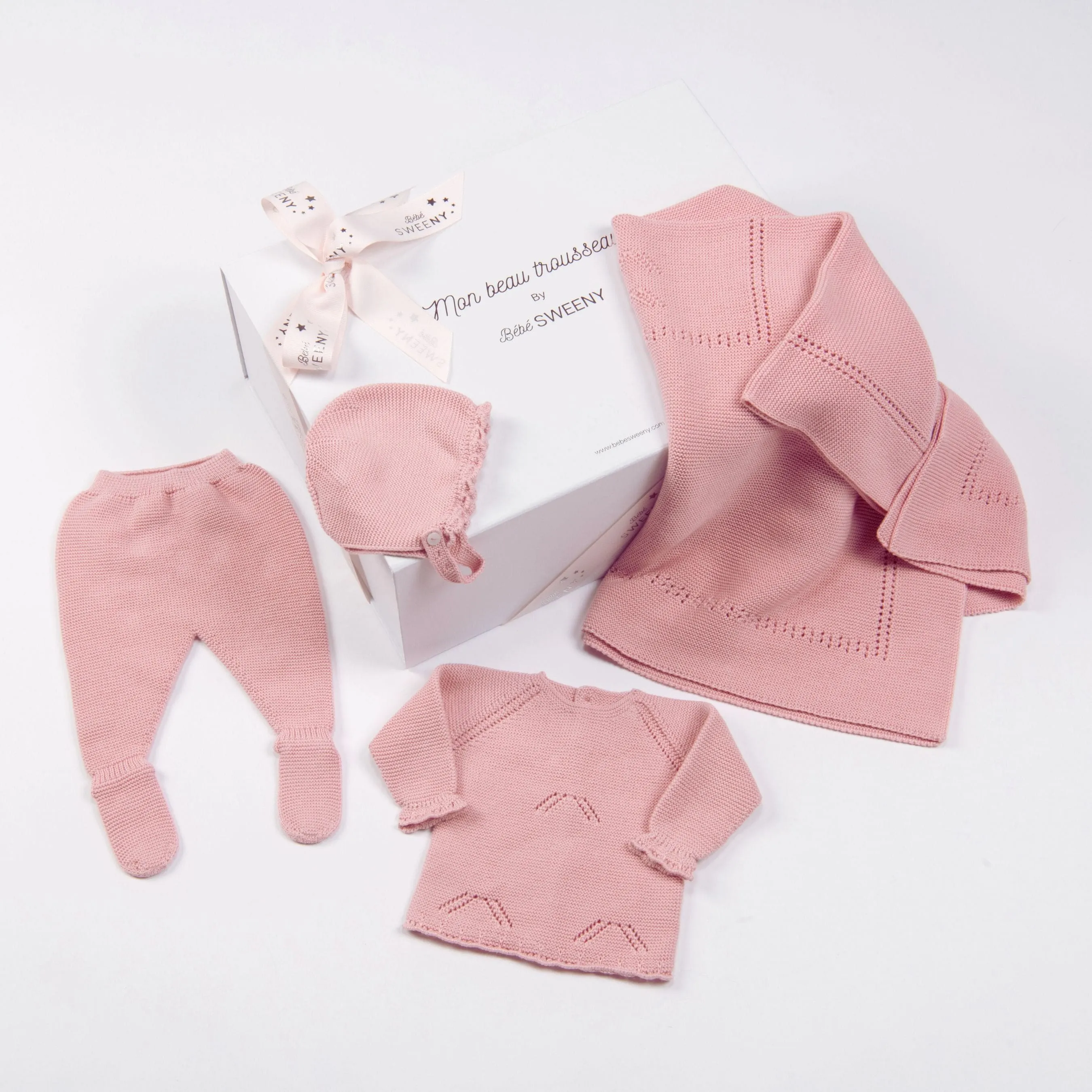 Meli | Baby Girls Pink Layette Set (4) Babykids_Bebe-Sweeny