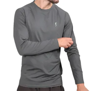 Men's Prime Mesh Long Sleeve Tee - Deep Grey/Silver Clothing Rs Men