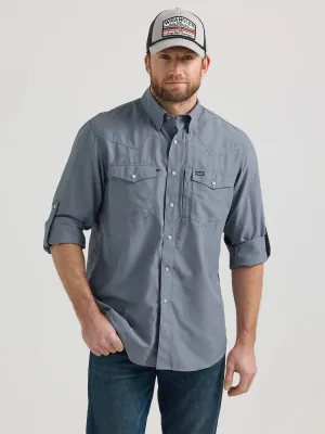 Men's Wrangler Performance Snap Shirt in Flint Grey Wrangler Clothing
