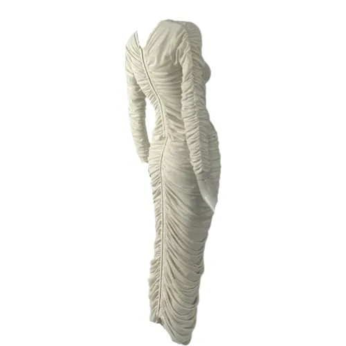 Mesh Ruched Skirt and Top set with Flower appliqué