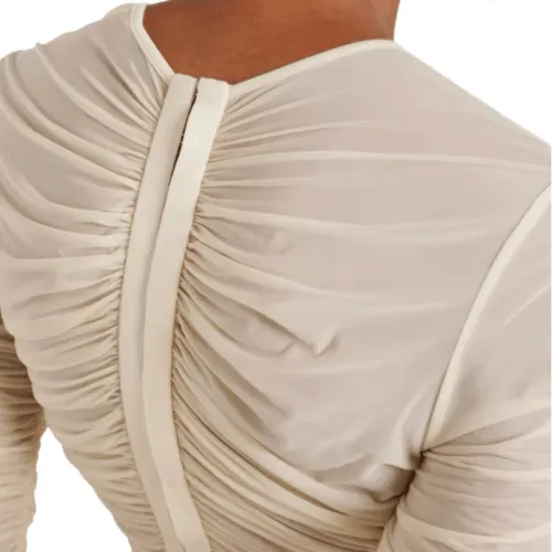 Mesh Ruched Skirt and Top set with Flower appliqué