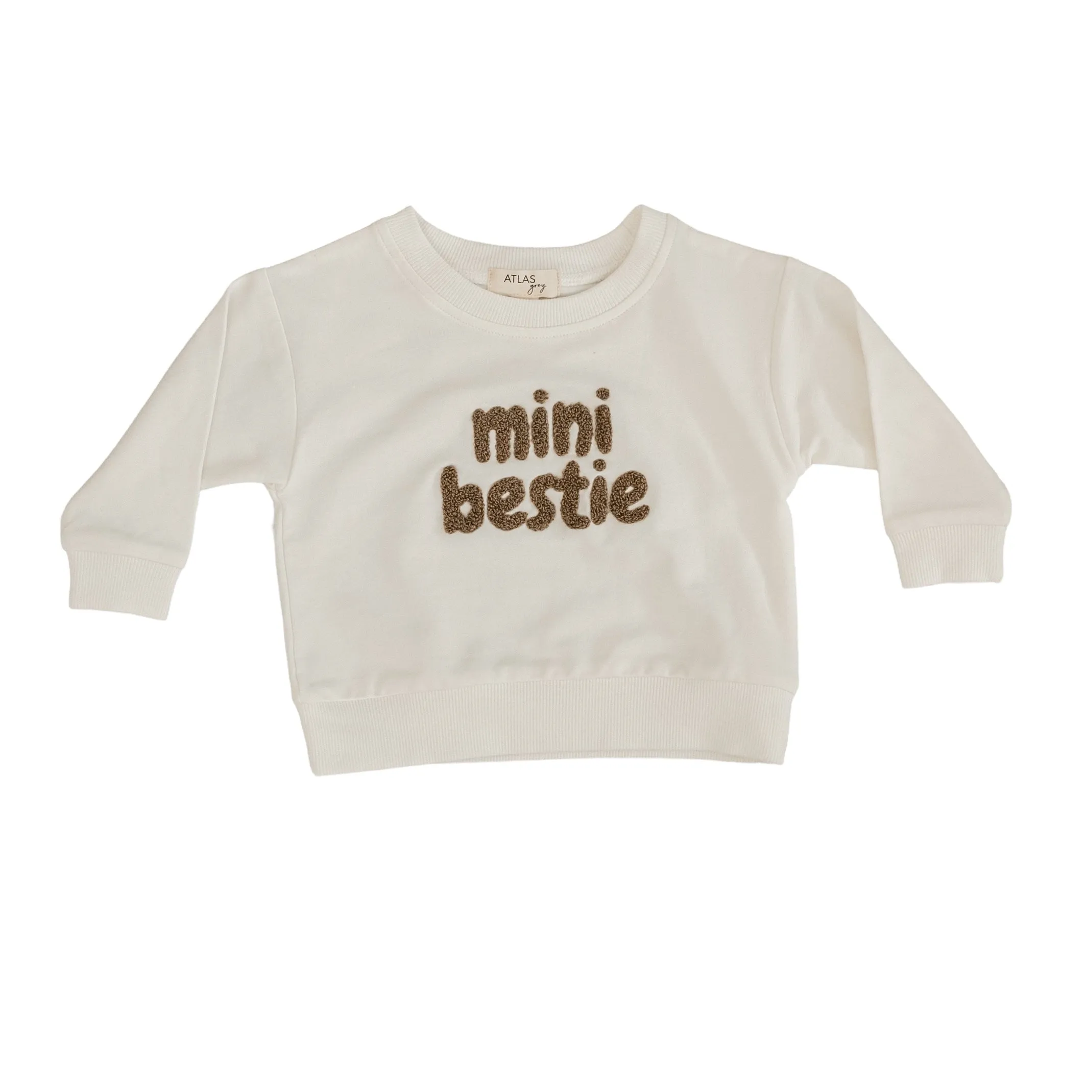 Mini Bestie Crewneck Babykids_Atlas-Grey