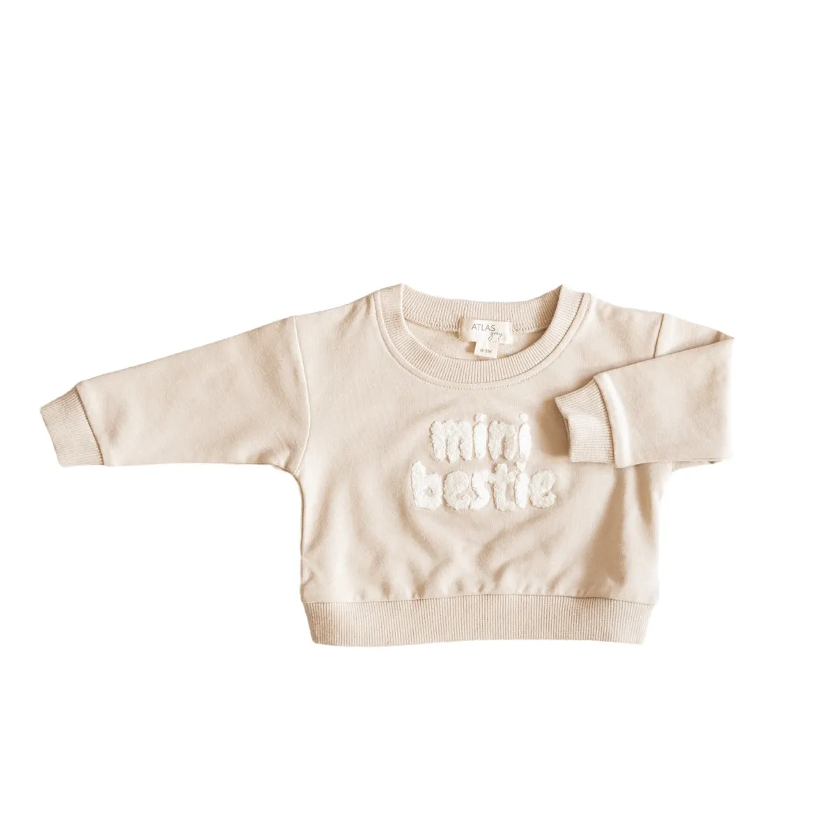 Mini Bestie Crewneck Babykids_Atlas-Grey