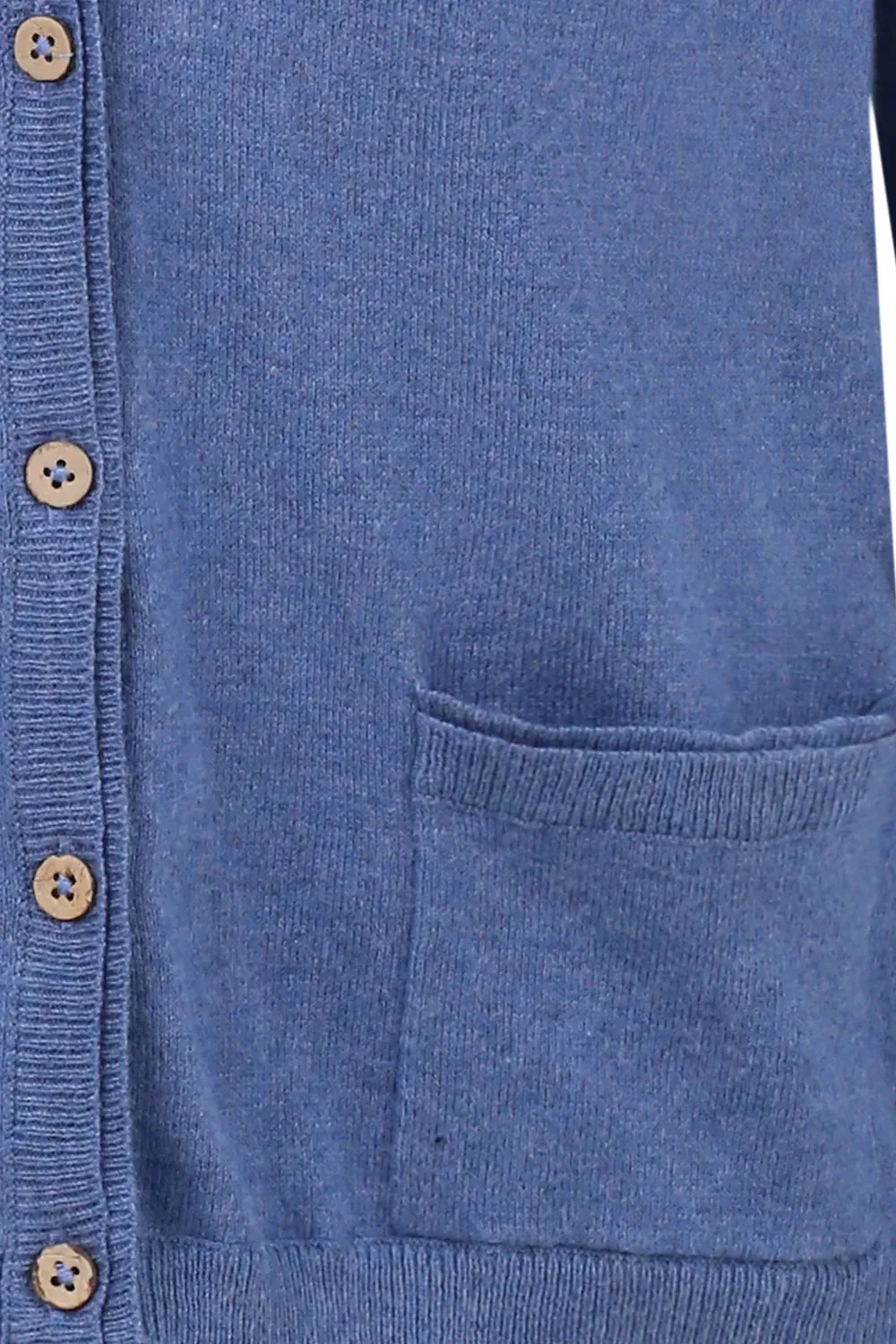 Mistral Infinity Double Rib Detail Melange Cotton Cardi
