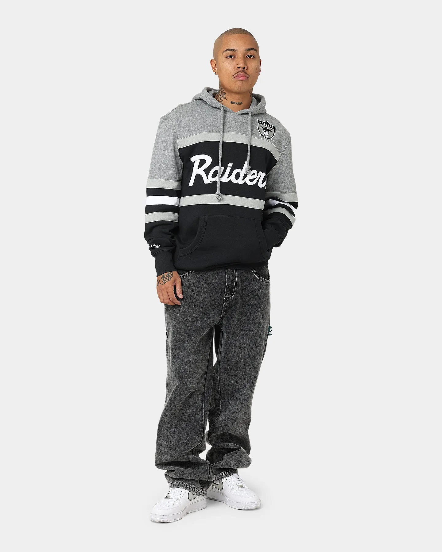 Mitchell & Ness Las Vegas Raiders Head Coach Hoodie Black/Grey