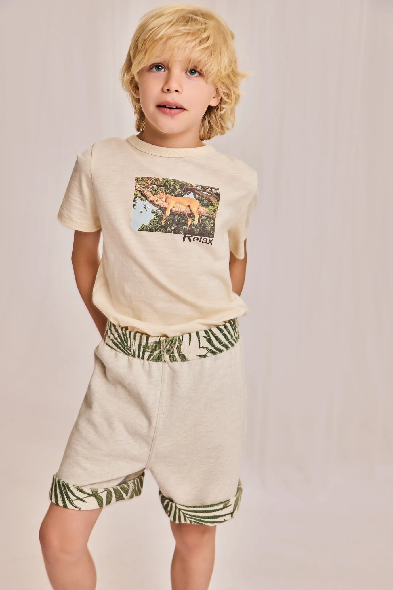 moremi RV shorts leaves 000115 - heather mastic Ao76 Clothes Boys Girls