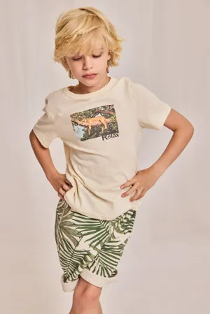 moremi RV shorts leaves 000115 - heather mastic Ao76 Clothes Boys Girls