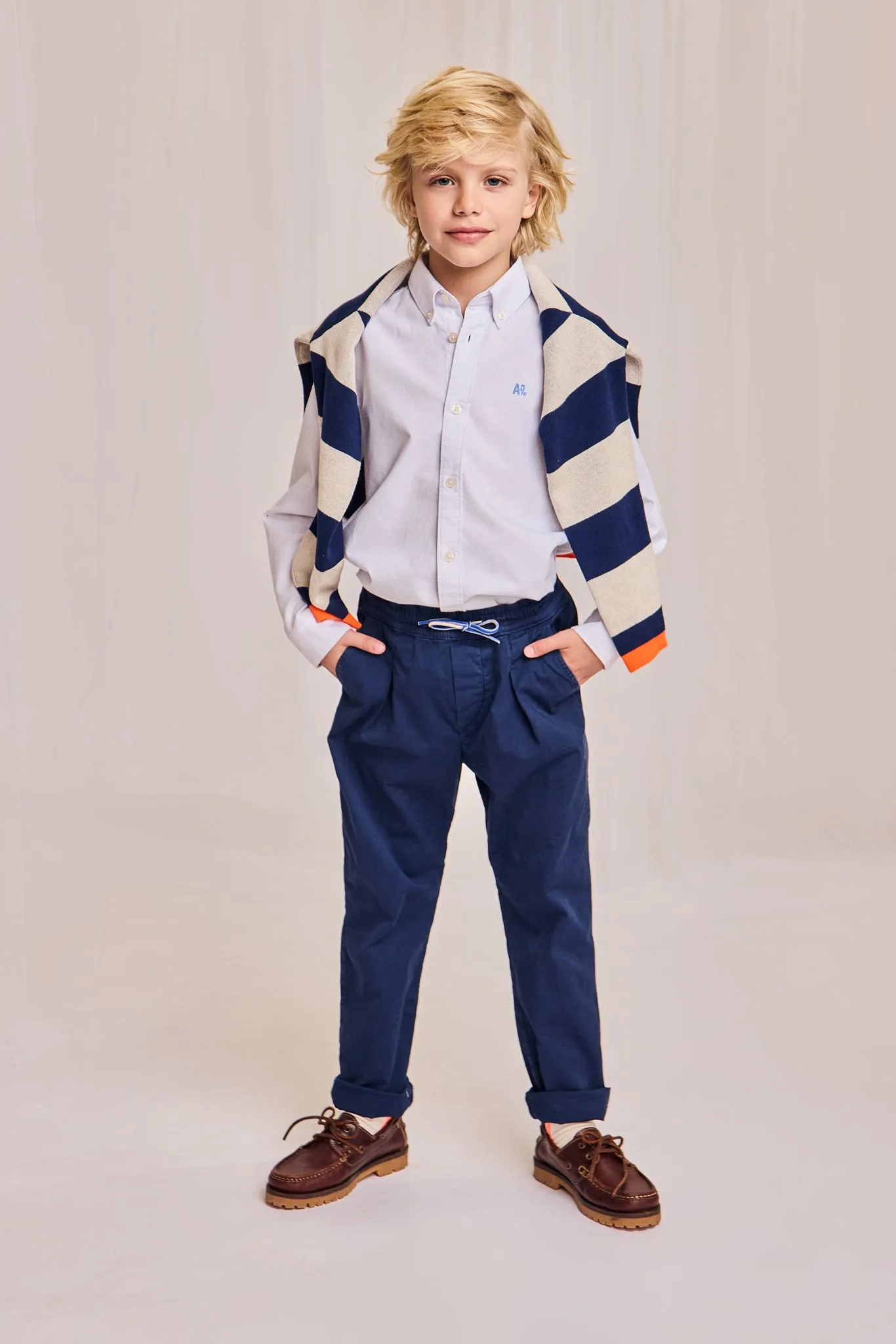 moreni chino pants 000760 - indigo Ao76 Clothes Boys Girls