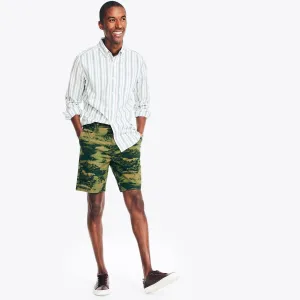 Nautica Men's 8.5" Printed Deck Short Galley Green Nautica