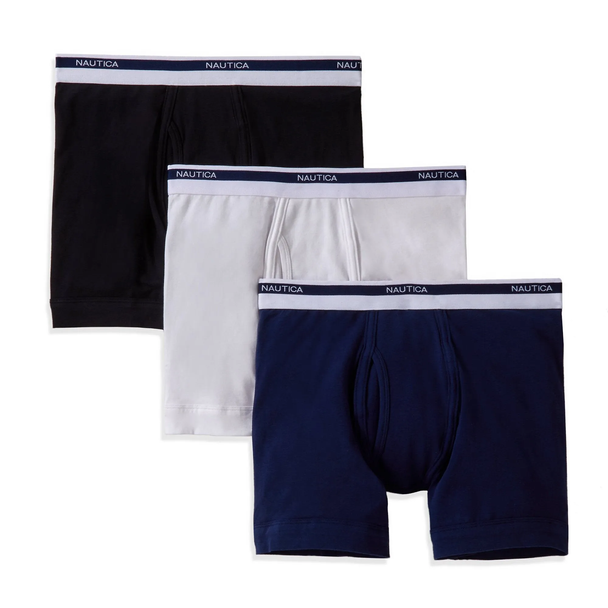 Nautica Men's Cotton Stretch Boxer Briefs Charcoal T Nautica