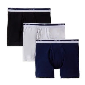 Nautica Men's Cotton Stretch Boxer Briefs Charcoal T Nautica