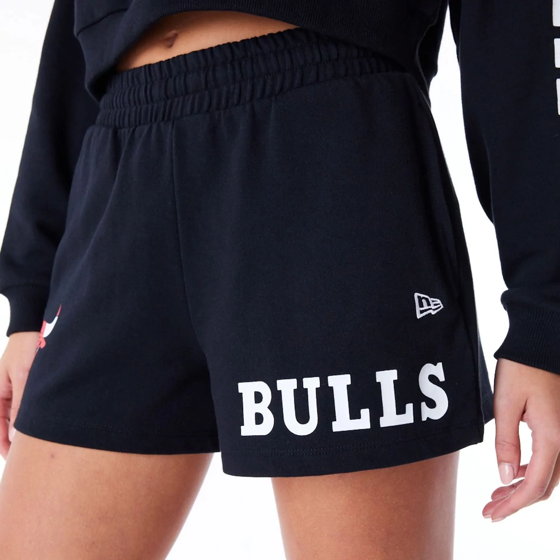 New Era Sport Shorts Chicago Bulls Womens NBA Wordmark Black Shorts