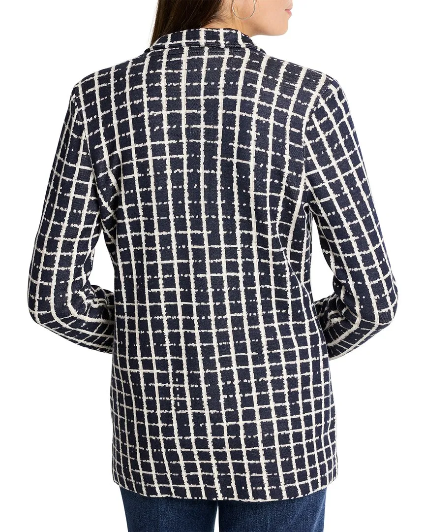 NIC   ZOE Painted Plaid Boyfriend Blazer
