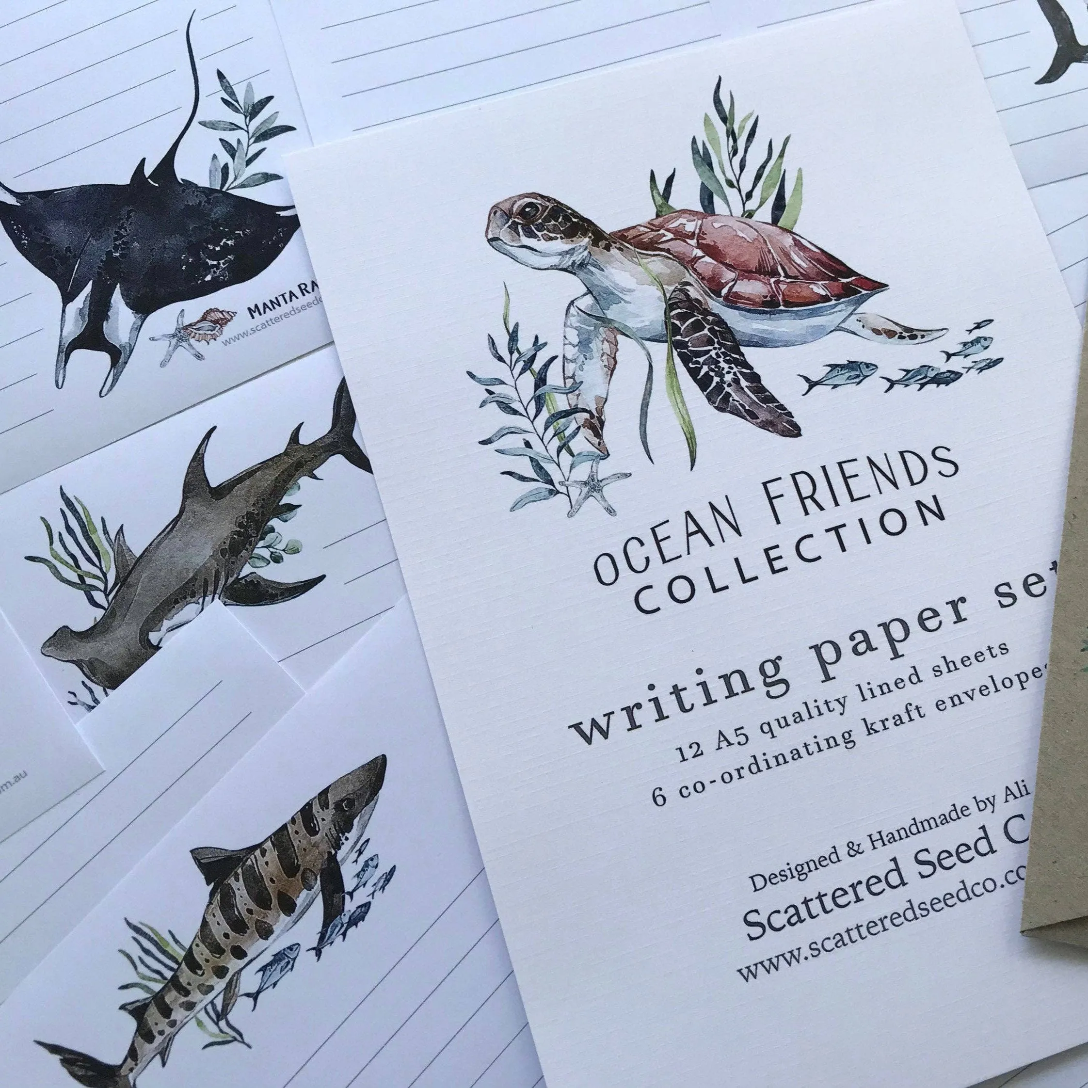 Ocean friends Kids Letter Writing Set