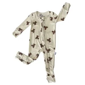 Organic Bamboo Viscose Convertible Pajama With Teddy Bears