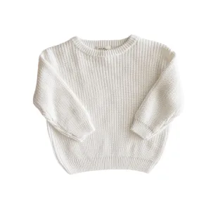 Organic Oversized Knit Sweater Babykids_Atlas-Grey