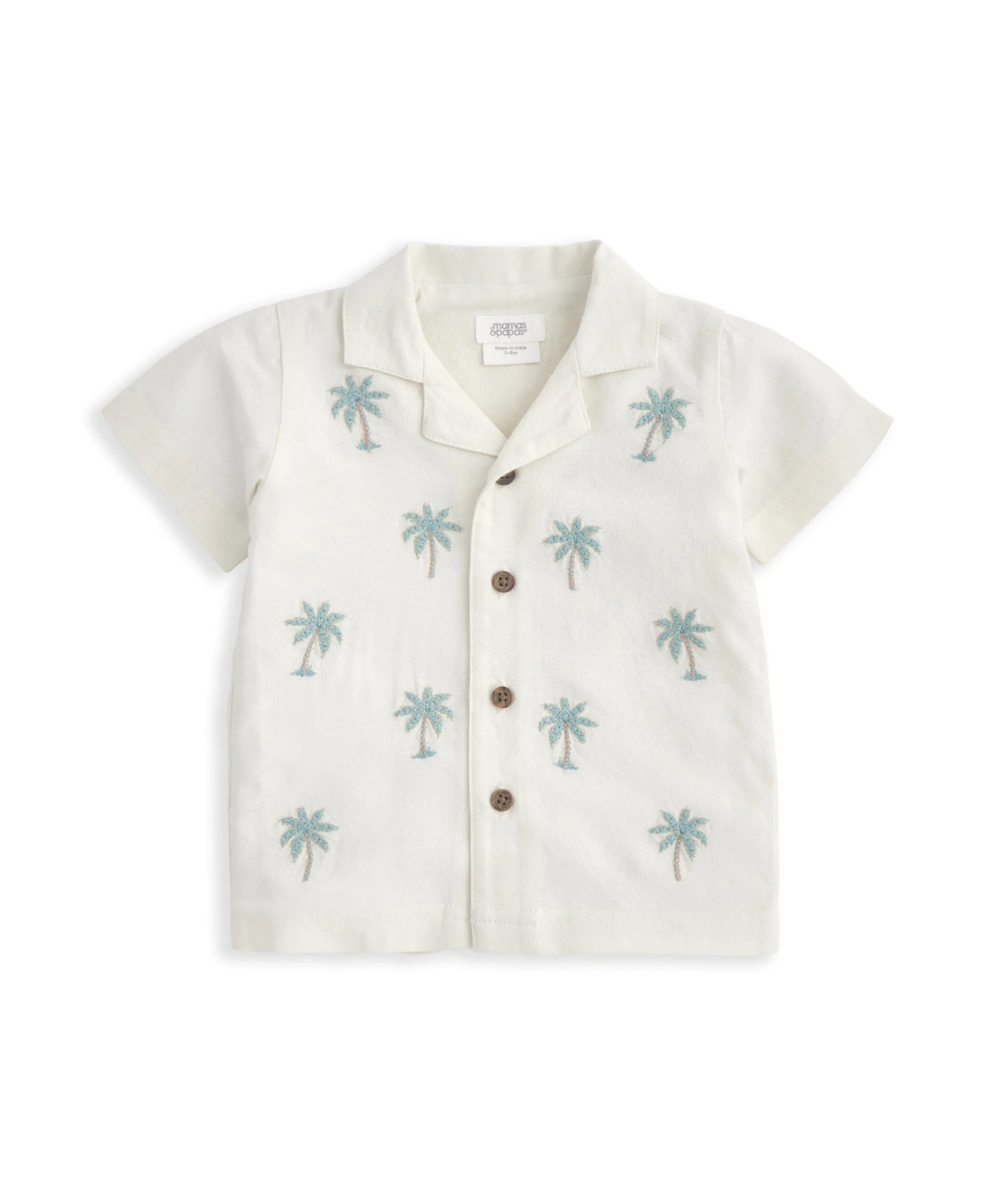 Palm Tree Embroidered Shirt Babykids Mamas & Papas