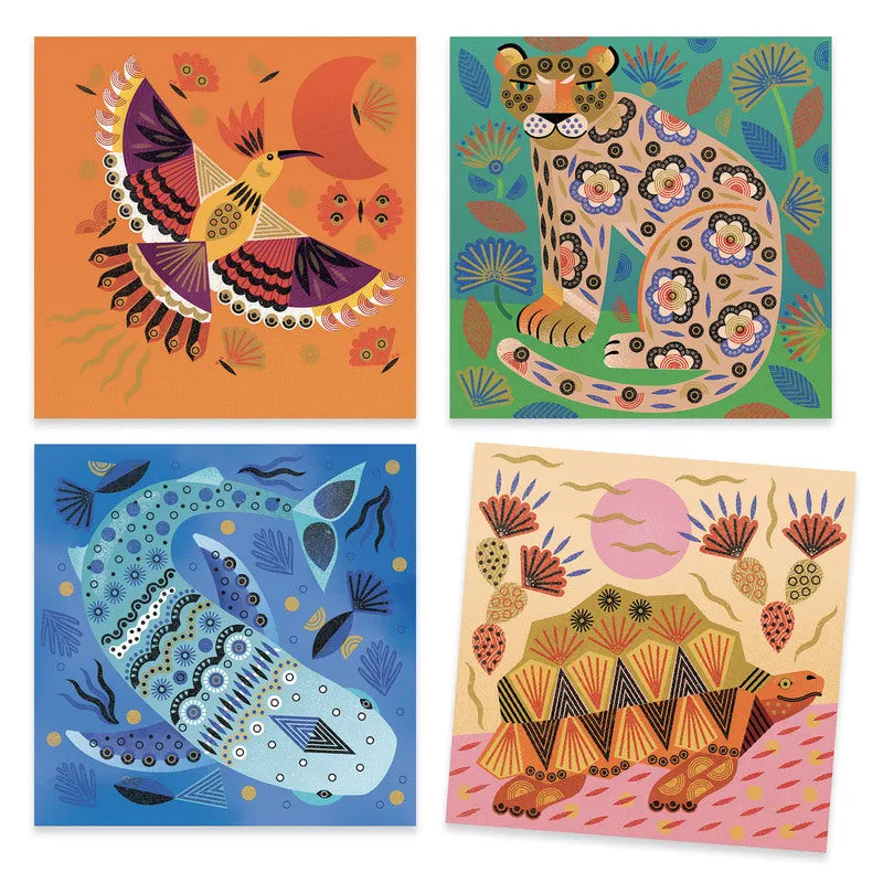 Patterns & Animals Clear Stamps Art Kit