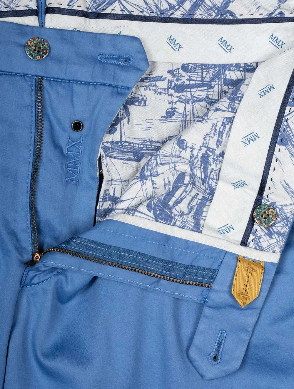 Pegasus Cotton Chino Shorts Blue