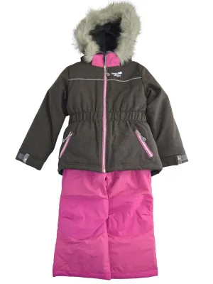 Perlimpinpin Toddler & Big Girls Snow Suit -  Coral Textured (Sizes 2, 3, 3x, 4, 6x & 12) Babykids Perlimpinpin