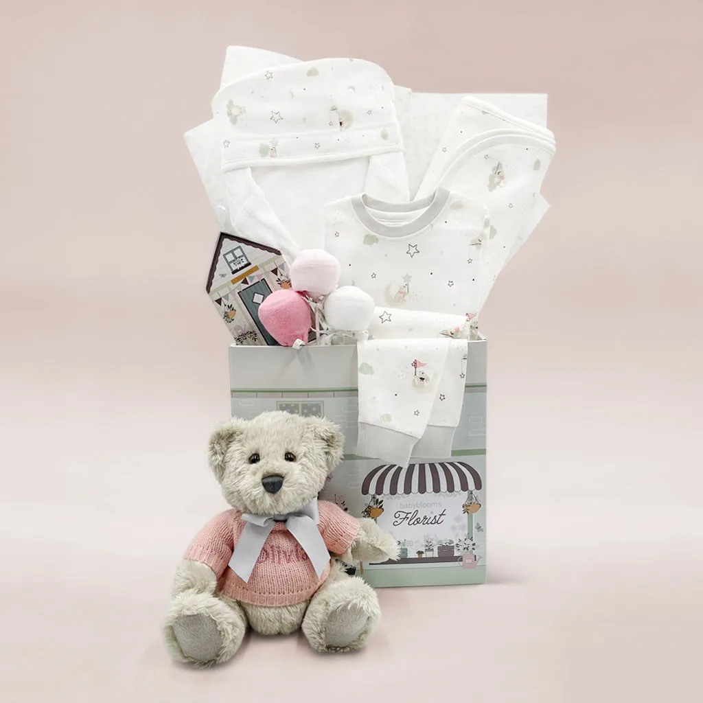 Personalised Berkeley's Little Love Snuggle Hamper, Pink