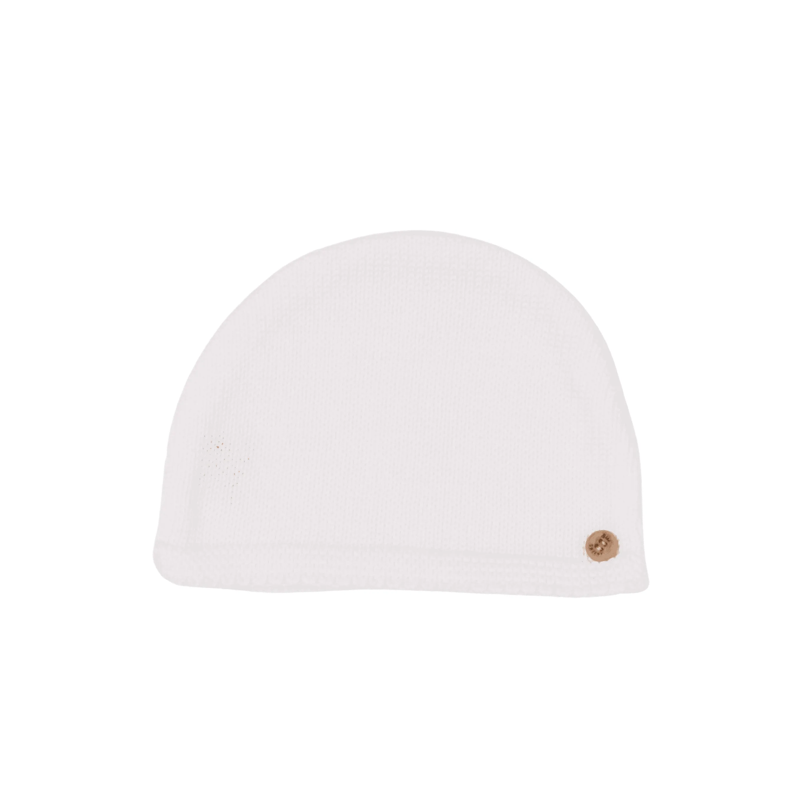 Petit Sweeny | Baby White Organic Cotton Knit Hat Babykids_Bebe-Sweeny