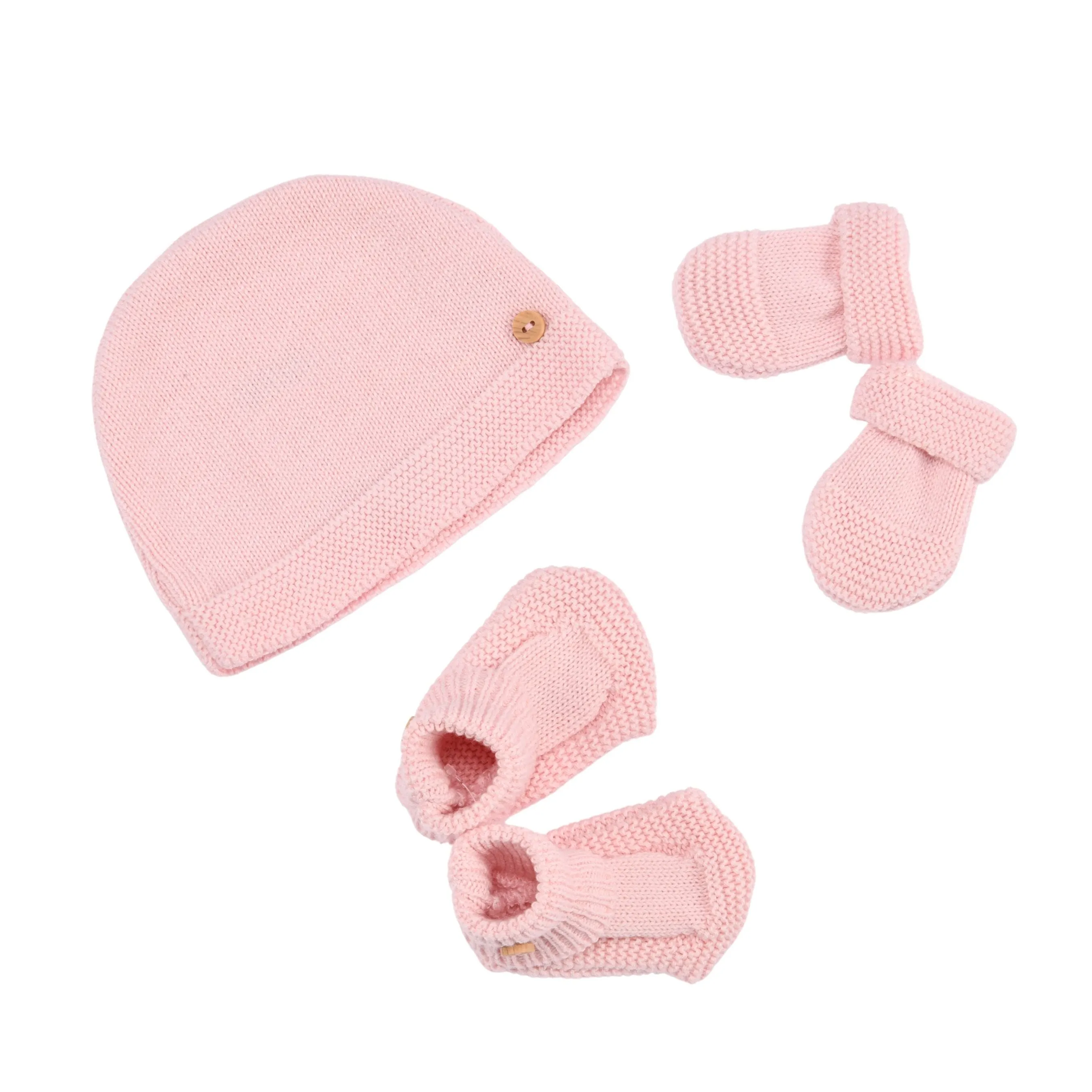 Petit Sweeny Gift Box | Girls Pink Organic Cotton Knit Set (6) Babykids_Bebe-Sweeny