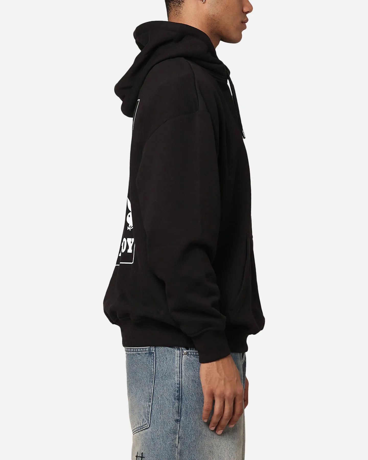 Playboy Repeat Bunny Stack Hoodie Black