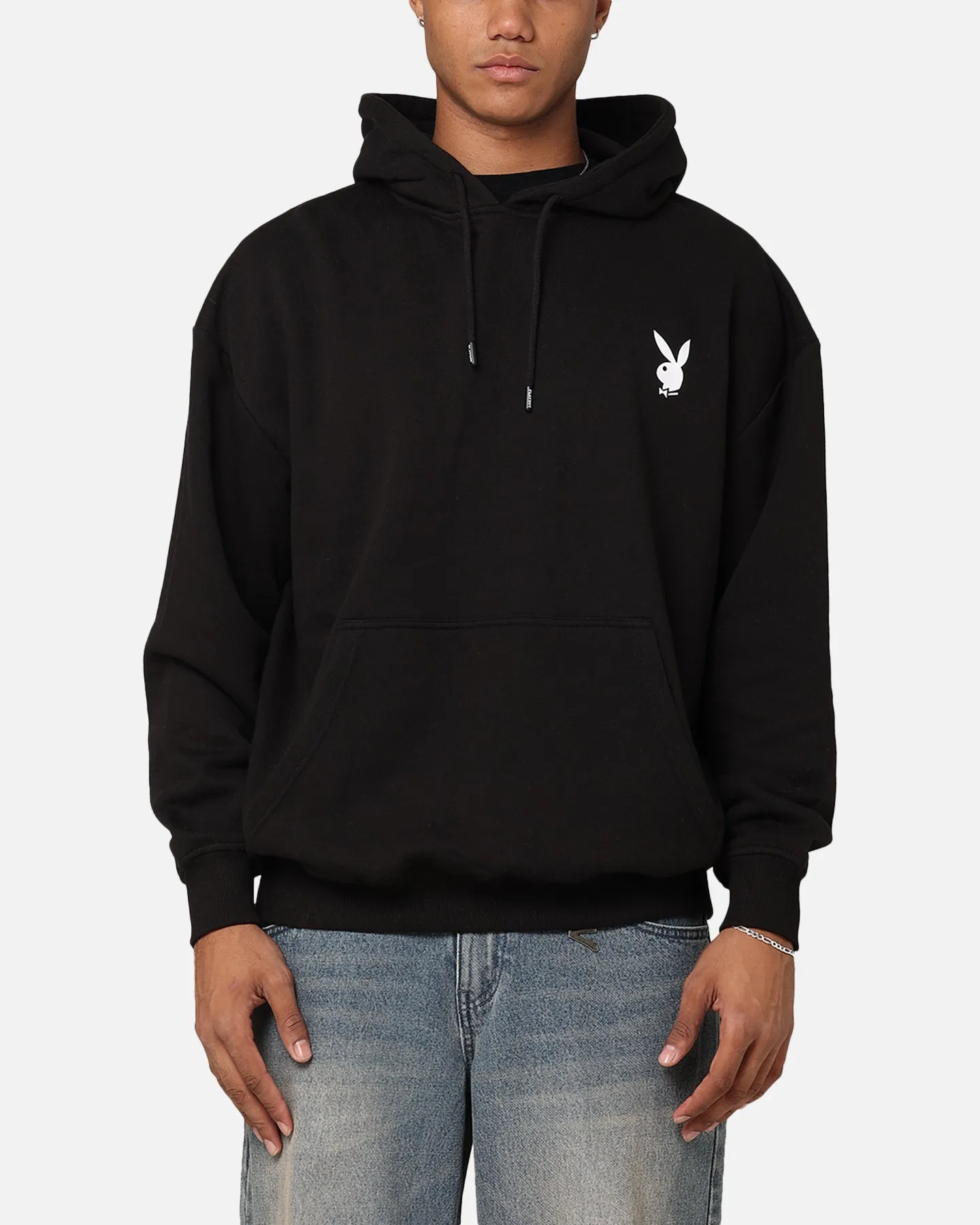 Playboy Repeat Bunny Stack Hoodie Black
