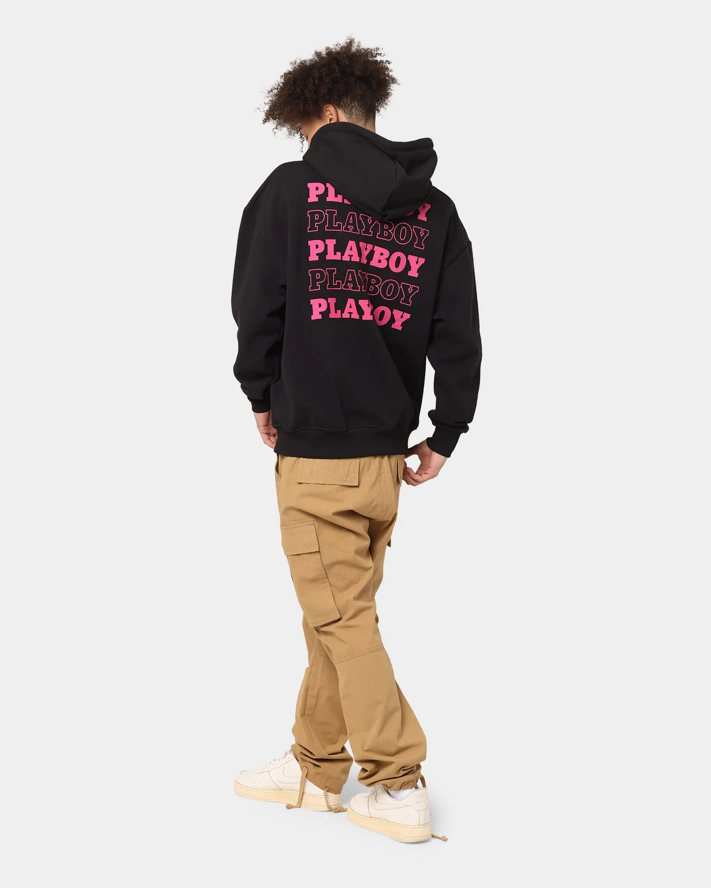 Playboy Stacked Hoodie Black