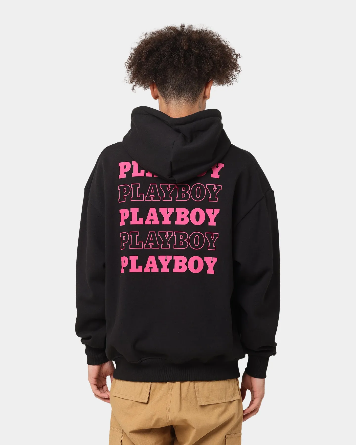 Playboy Stacked Hoodie Black