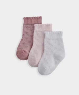 Pointelle Socks (Set of 3)