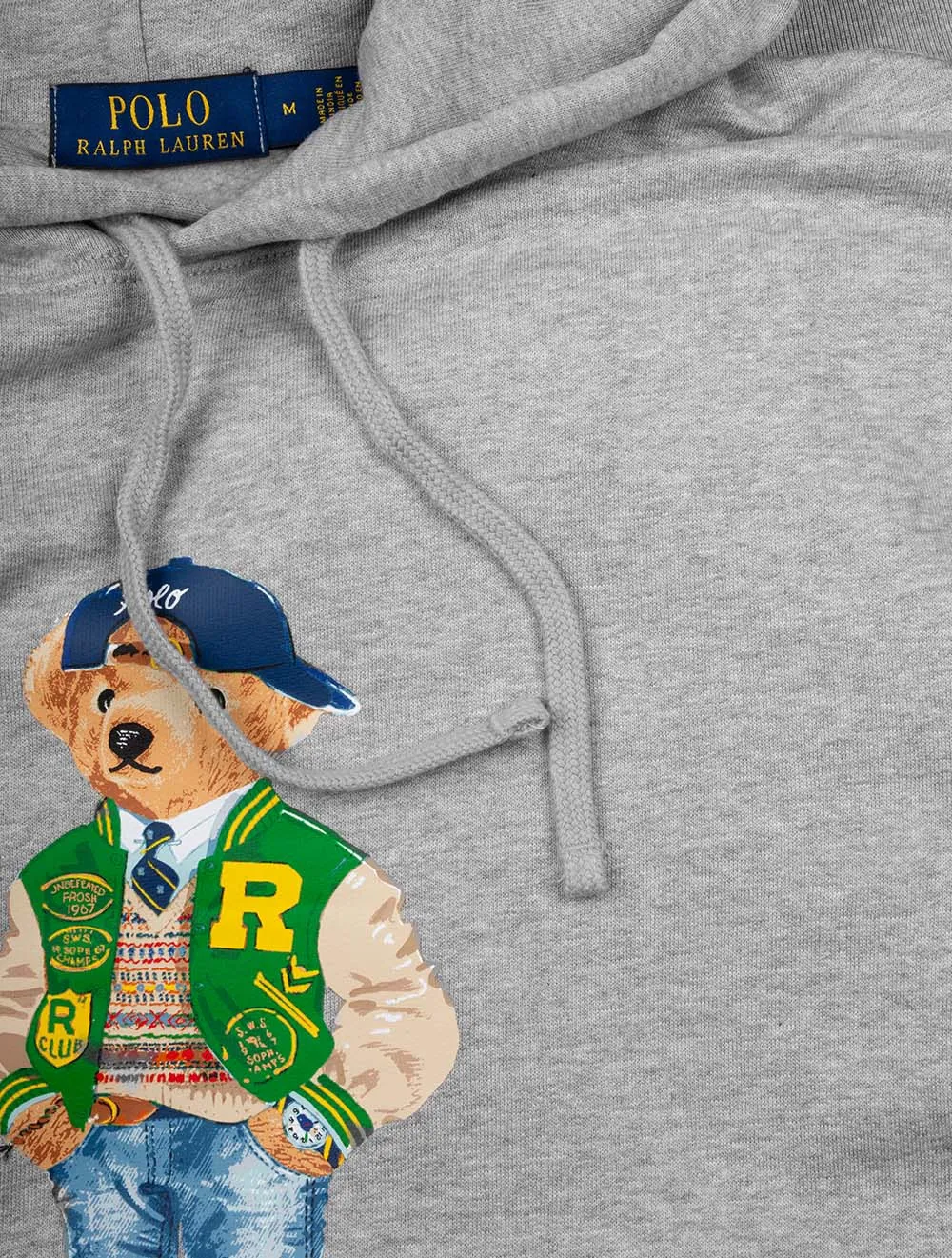 Polo Bear Fleece Hoodie Grey