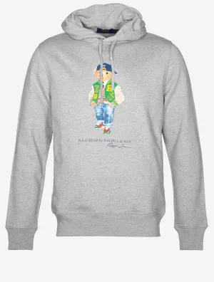 Polo Bear Fleece Hoodie Grey
