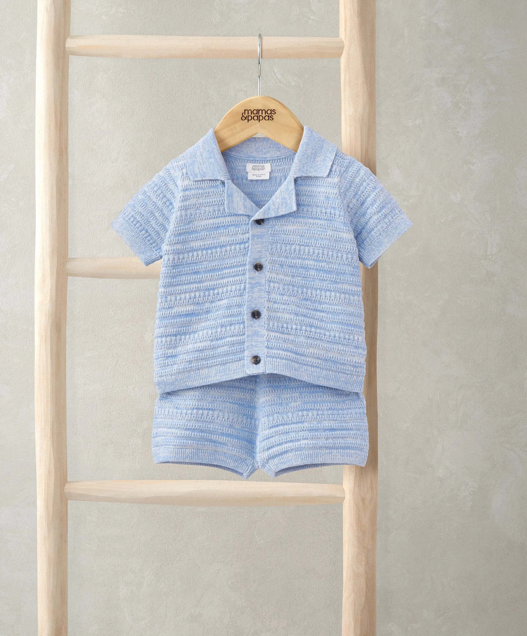 Polo Top & Shorts Set (2 Pieces) - Navy