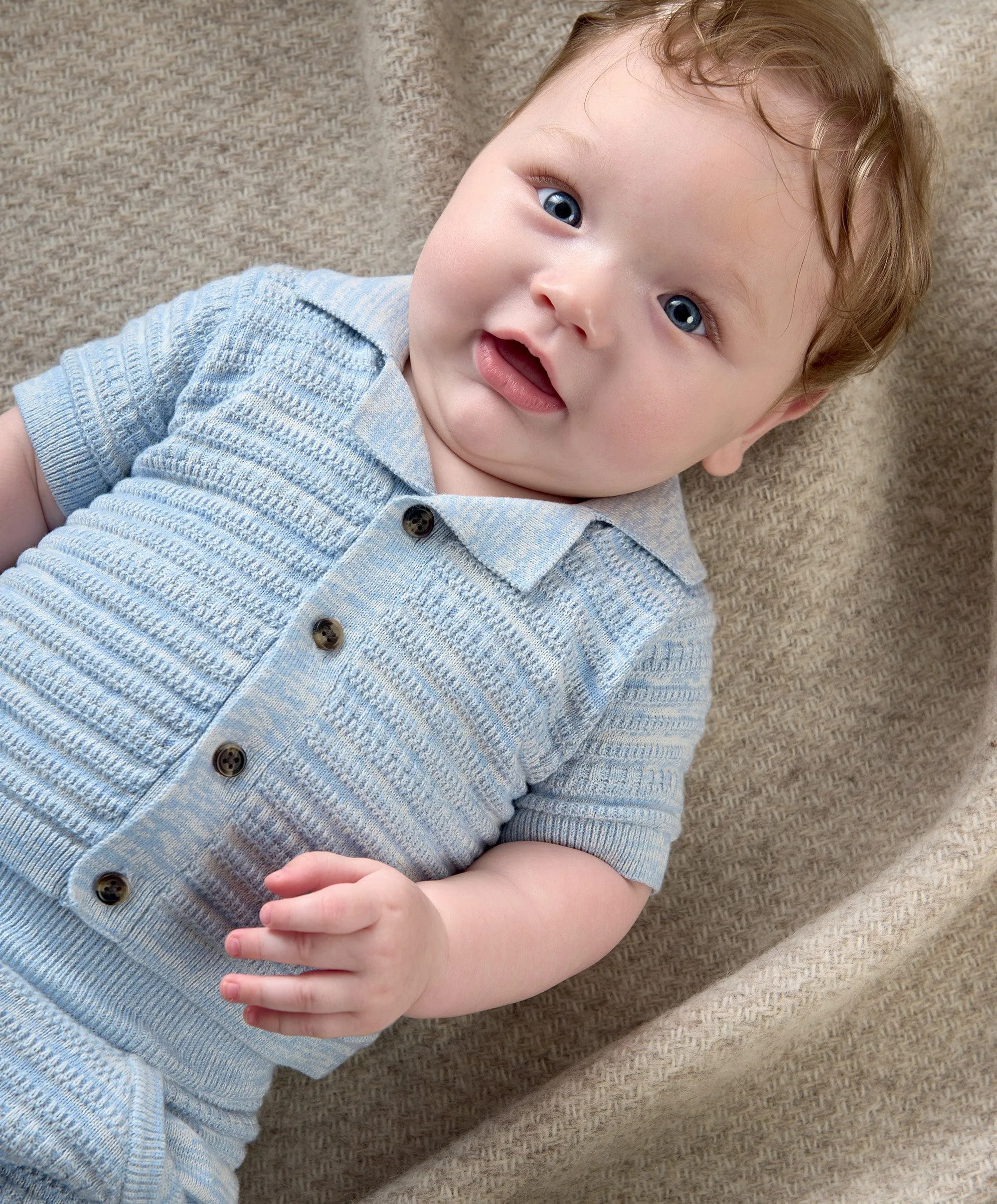 Polo Top & Shorts Set (2 Pieces) - Navy