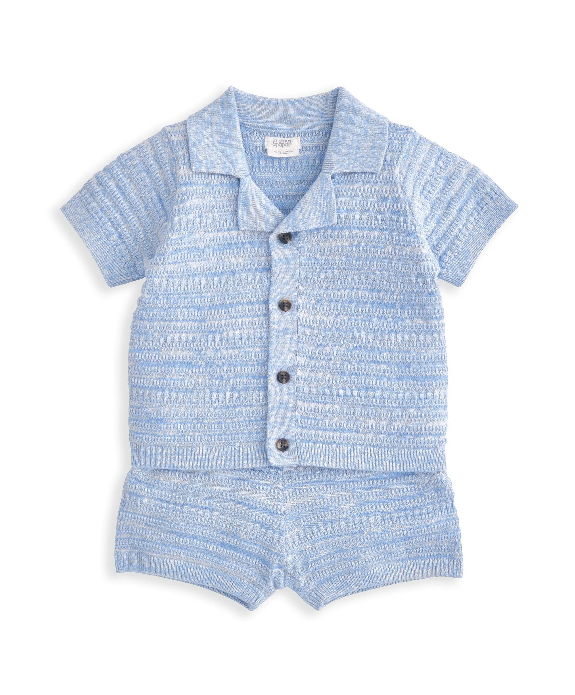Polo Top & Shorts Set (2 Pieces) - Navy