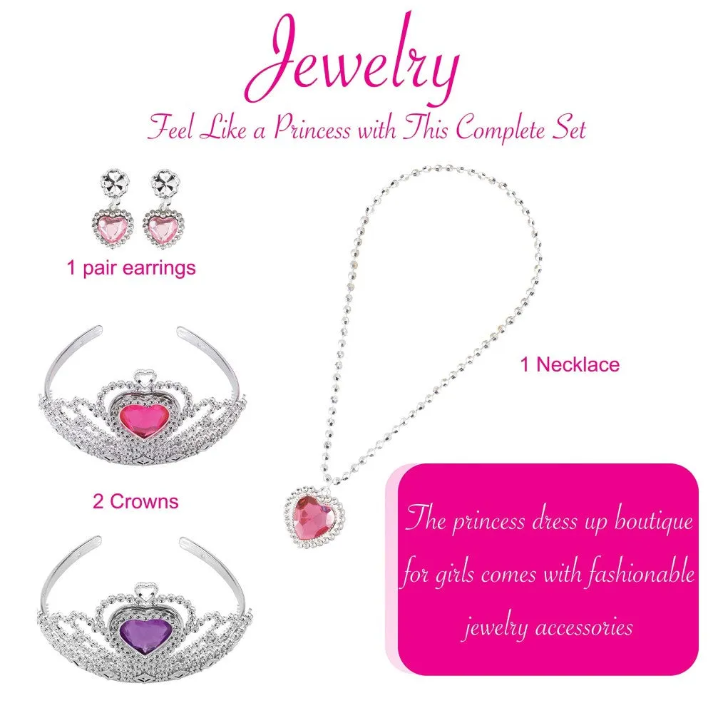 Princess Jewelry, Shoes And Tiara Set - Kids Babykids_Dress-Up-America