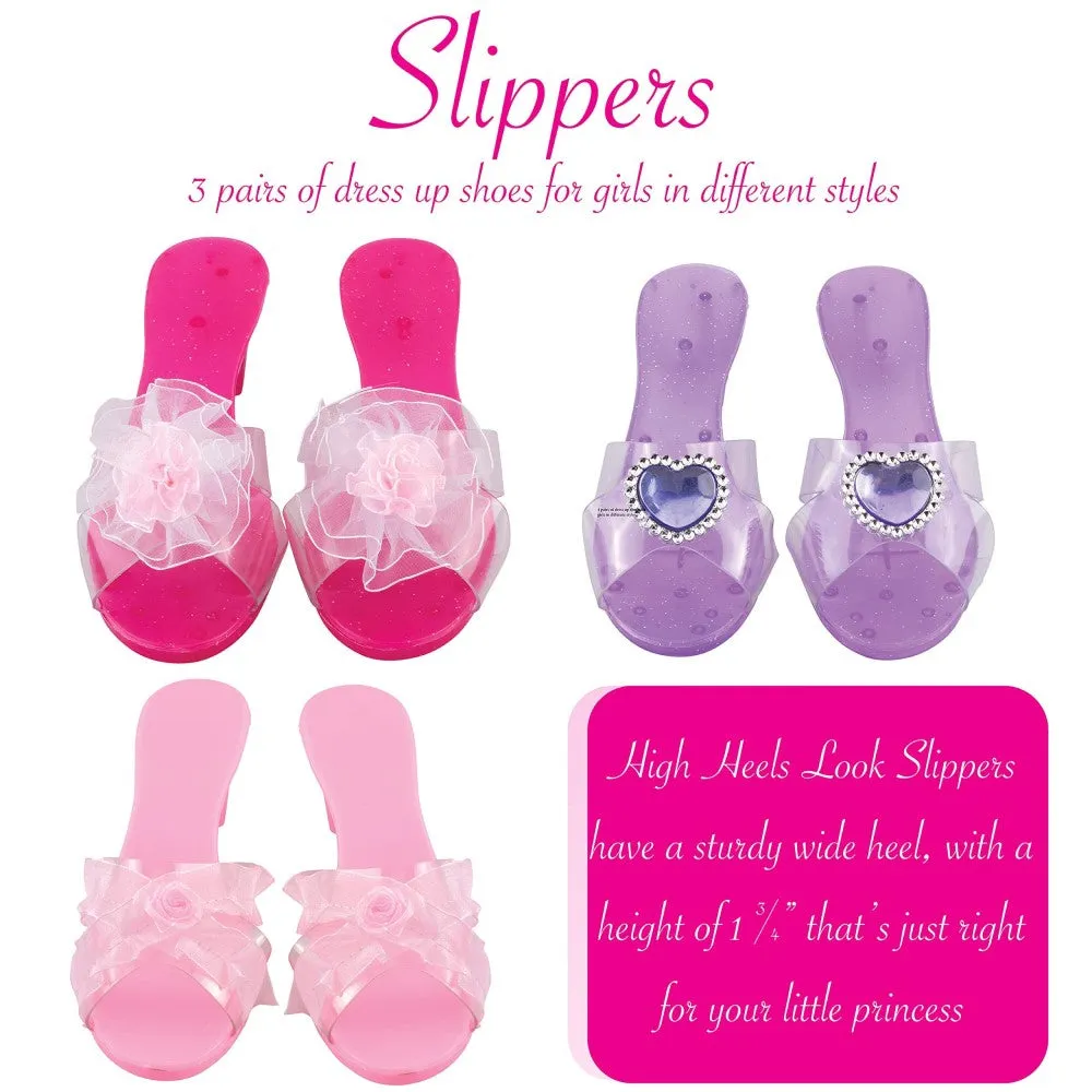 Princess Jewelry, Shoes And Tiara Set - Kids Babykids_Dress-Up-America