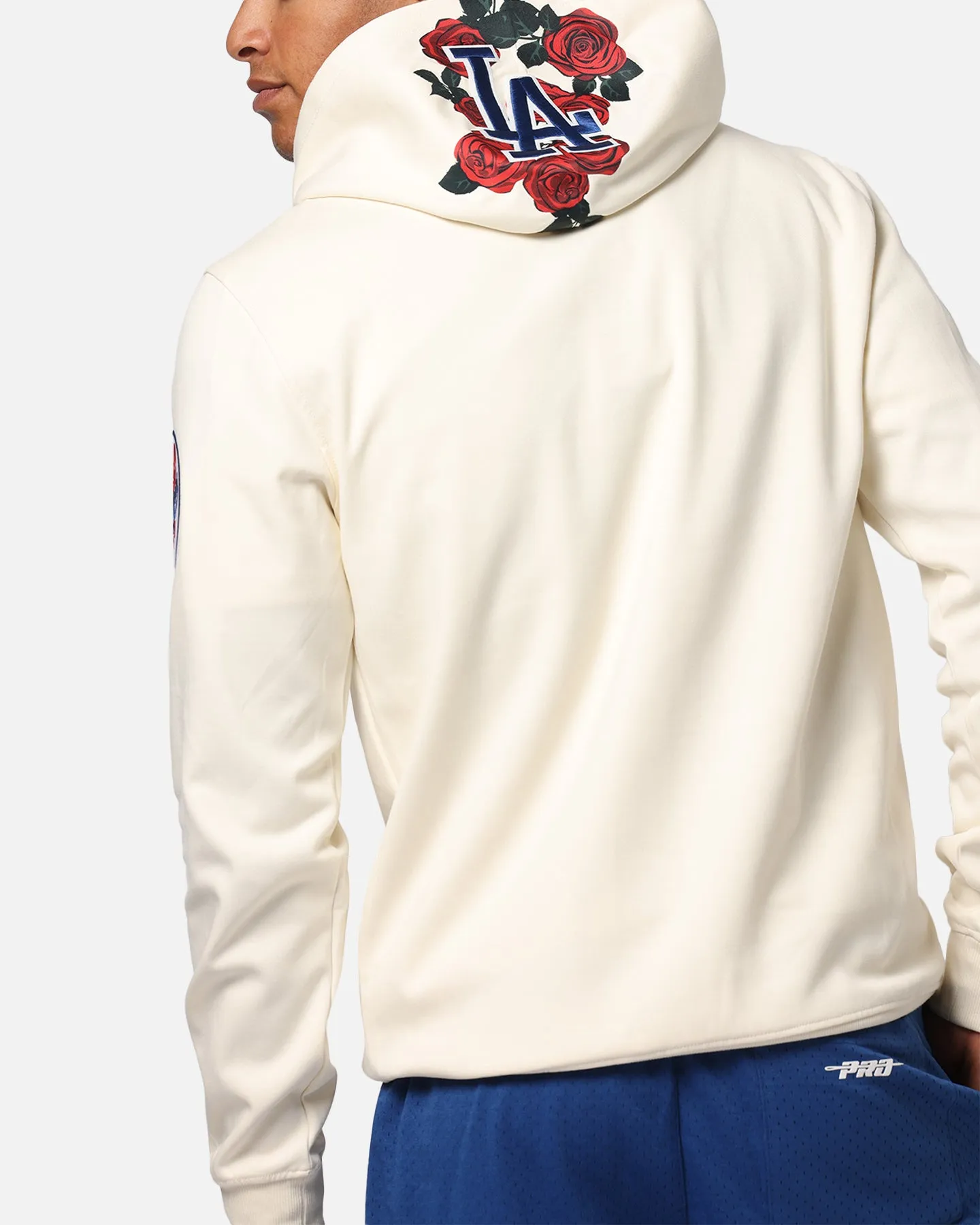 Pro Standard Los Angeles Dodgers Roses Pullover Hoodie Eggshell