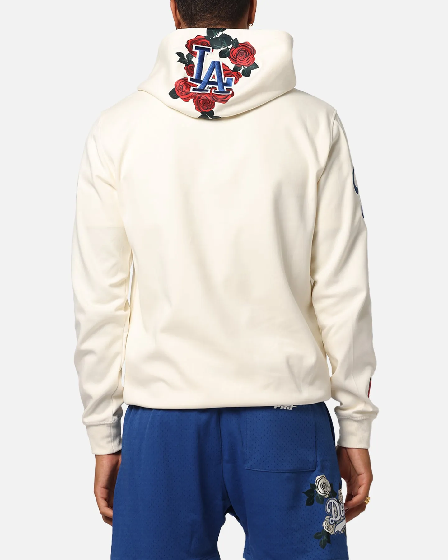 Pro Standard Los Angeles Dodgers Roses Pullover Hoodie Eggshell