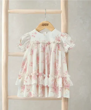 Puff Sleeve Chiffon Dress - Vintage Floral Print Babykids Mamas & Papas
