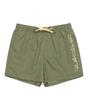 Quiksilver Clothing Behind Waves Volley Shorts in Four Leaf Clover