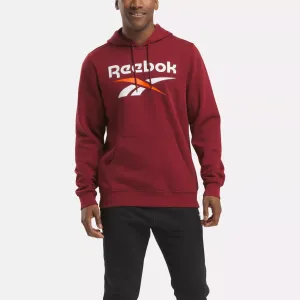 Reebok Clothing Men's Reebok Identity Fleece Stacked Logo Pullover Hoodie