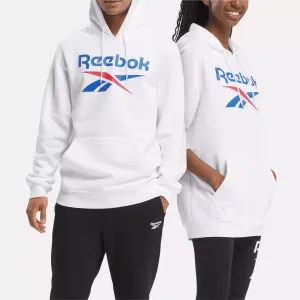 Reebok Clothing Men's Reebok Identity Fleece Stacked Logo Pullover Hoodie