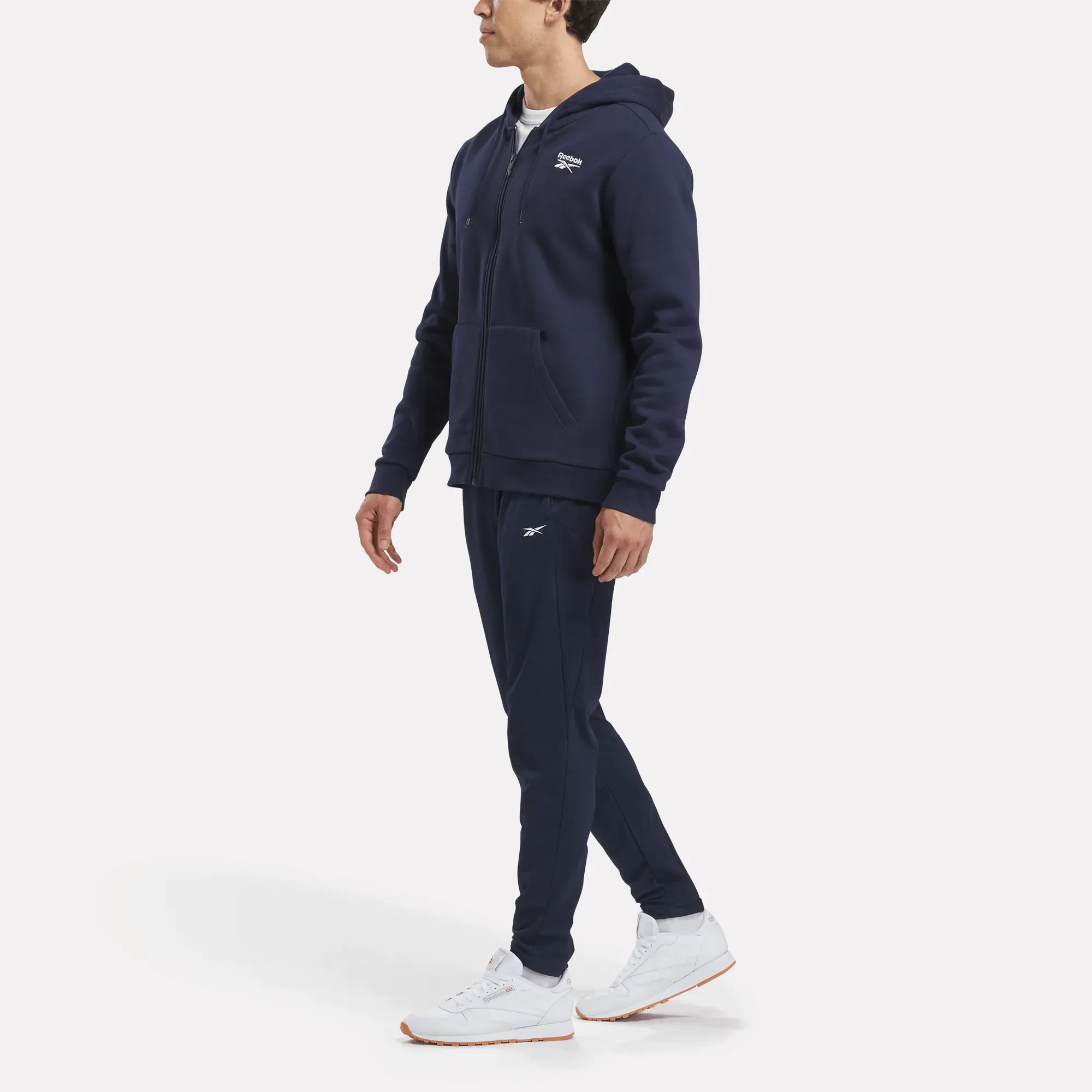 Reebok Clothing Men's Reebok Identity Small Logo Fleece Full-Zip Hoodie